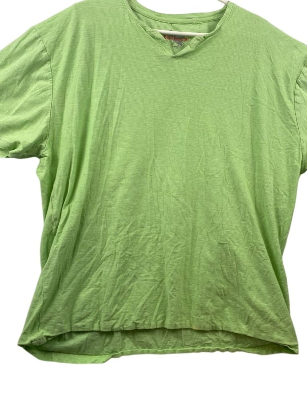 Blind Rooster Mens T-Shirt 3X Green Short Sleeve V-Neck Cotton Blend